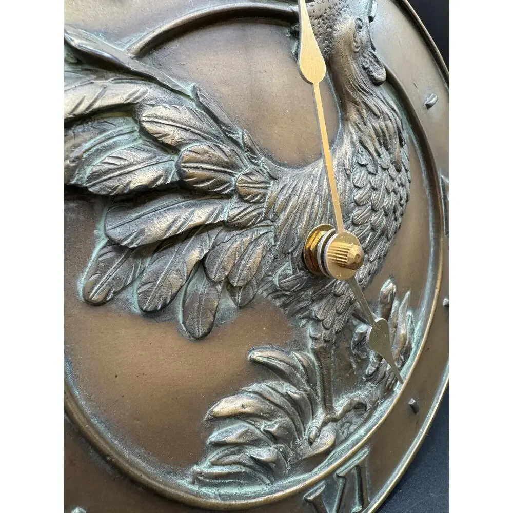 Hen-Feathers Chanticleer Wall Clock, Copper - Picture 5 of 8
